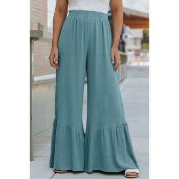 Azura Exchange High Waist Ruffled Wide-Leg Pants - XL