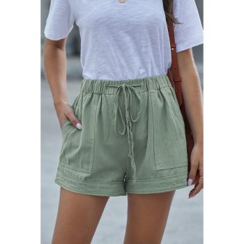 Azura Exchange Green Pocketed Tencel Shorts - M