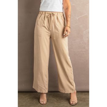 Azura Exchange Drawstring Waist Crinkled Wide Leg Pants - 2XL