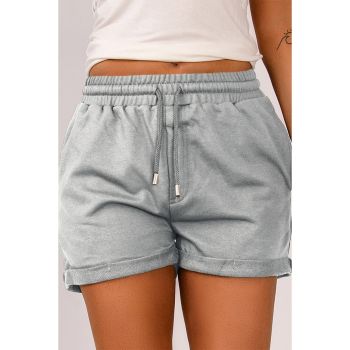 Azura Exchange Tie Waist Cuffed Lounge Shorts - L