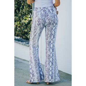 Azura Exchange Snakeskin Print Wide Leg Pants - L