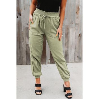 Azura Exchange Elastic Waist Jogger Pants with Pocket - S