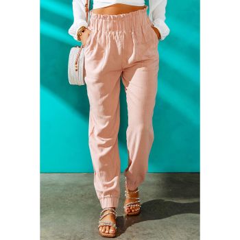 Azura Exchange Elastic Waistband High Waist Pants - L