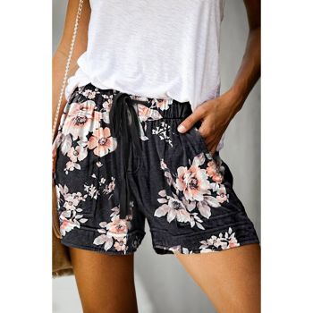 Azura Exchange Print Drawstring Casual Elastic Waist Pocketed Shorts - 2XL