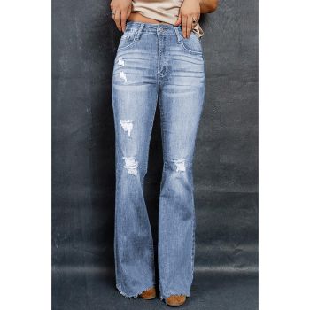 Azura Exchange Flare Jeans - Dark Wash Mid Rise - 16 US