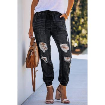 Azura Exchange Distressed Denim Jean with Pockets - 10 US