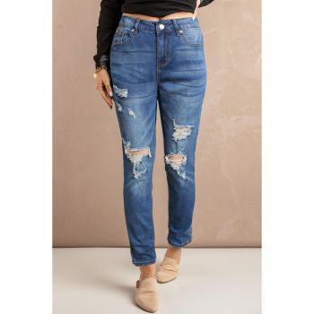 Azura Exchange Hollow Out Vintage Skinny Ripped Jeans - XL