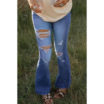 Azura Exchange Distressed Flare Jeans - M