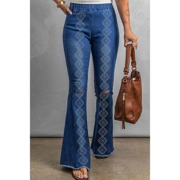 Azura Exchange Distressed Bell Bottom Jeans - 2XL