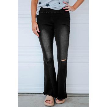 Azura Exchange Distressed Bell Bottom Denim Pants - XL