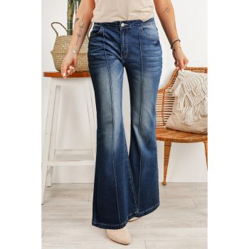 Azura Exchange Central Seam Stitching Wide Leg Jeans - 12 US