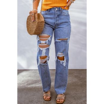 Azura Exchange Destroyed Boyfriend Jeans - 10 US