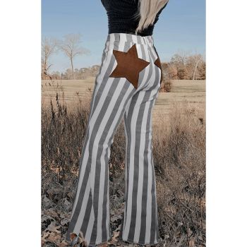 Azura Exchange Star Embellished Western Flare Jeans - 10 US