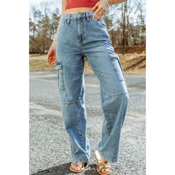 Azura Exchange Cargo-Inspired Wide Leg Jeans - 10 US