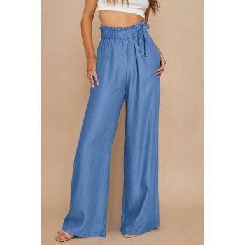 Azura Exchange Pocketed Wide Leg Tencel Jeans - 10 US