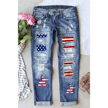 Azura Exchange American Flag Graphic Jeans - 2XL