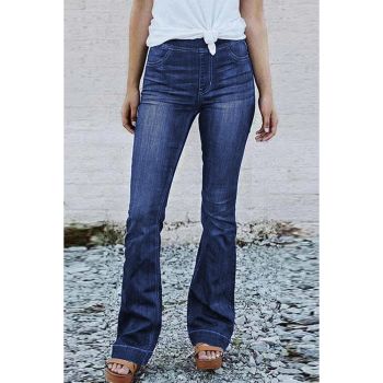 Azura Exchange Elastic Waist Flare Jeans - M