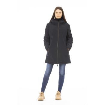 Monogrammed Long Down Jacket with Adjustable Hood L Women