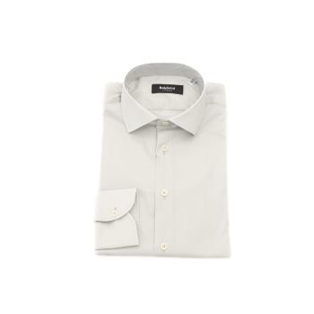 Slim Front Closure Shirt with Italian Collar and Logo Detail 41 IT Men