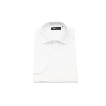 Slim Fit Button-Front Shirt with Italian Collar and Logo Detail W32 US Men