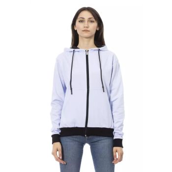 Double Color Adjustable Hood Sweater L Women