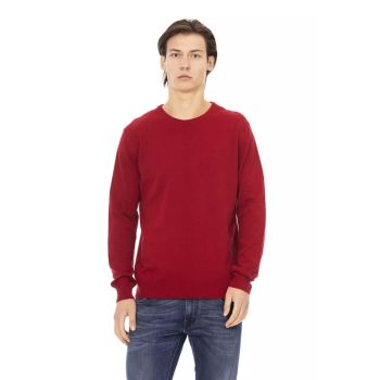 Crewneck Sweater with Baldinini Monogram Detail M Men