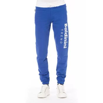 Logo Fleece Sport Pants with Lace Closure and Multiple Pockets XS Men