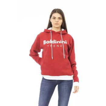 Luxury Long Sleeve Fleece Hoodie with Front Logo and Maxi Front Pocket L Women