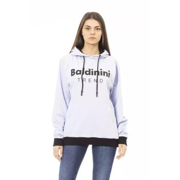 Long Sleeve Fleece Hoodie with Front Logo M Women