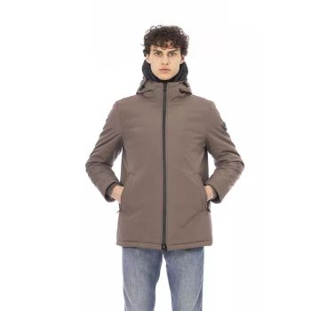 Baldinini Long Jacket with External Welt Pockets and Zipper Closure S Men