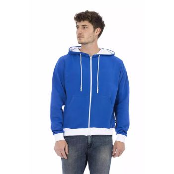 Brushed Hoodie with Zip Closure and Rear Logo 4XL Men