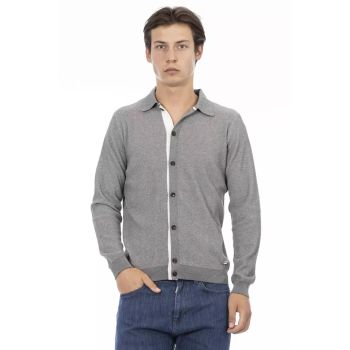 Classic Button Closure Cotton Shirt with Logoed Insert M Men