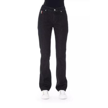 Logoed Button Regular Jeans with Tricolor Insert W28 US Women