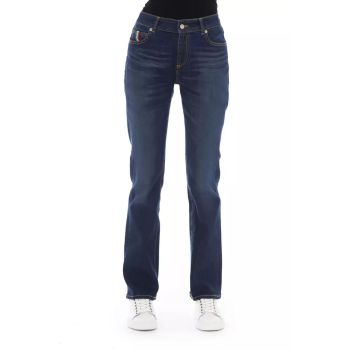 Logoed Button Regular Jeans with Tricolor Insert W27 US Women