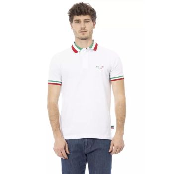 Embroidered Tricolor Collar Polo Shirt M Men