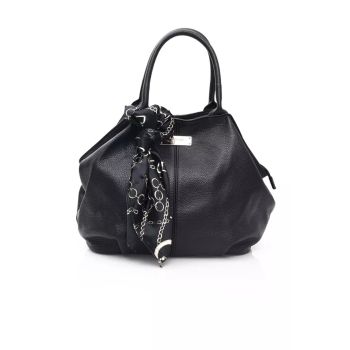 Leather Shoulder Bag with Zip Closure and Internal Compartments One Size Women