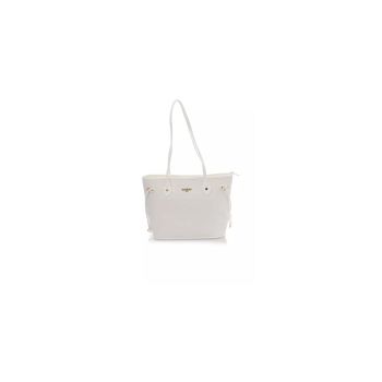 Golden Logo Bag with Zip Closure and Internal Compartments One Size Women