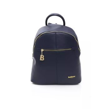 Golden Front Logo Zip Closure Backpack One Size Women