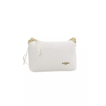 Golden Logo Zip Closure Shoulder Bag One Size Women