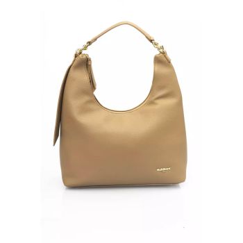 Logo-Embellished Shoulder Bag with Internal Compartments and Zip Closure One Size Women