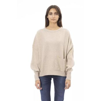 Baldinini Trend Women's Beige Wool Sweater - L