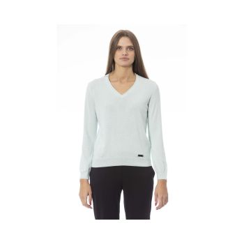 Baldinini Trend Women's Light Blue Polyamide Sweater - L