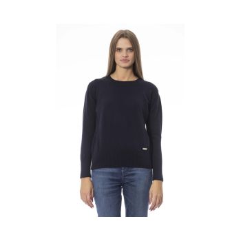 Baldinini Trend Women's Blue Wool Sweater - 40 IT