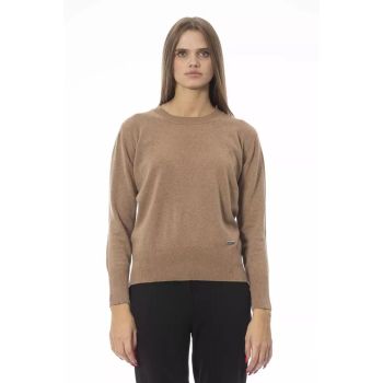 Baldinini Trend Women's Beige Wool Sweater - 40 IT