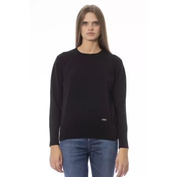 Baldinini Trend Women's Black Wool Sweater - 40 IT