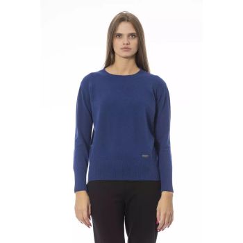 Baldinini Trend Women's Blue Wool Sweater - 42 IT