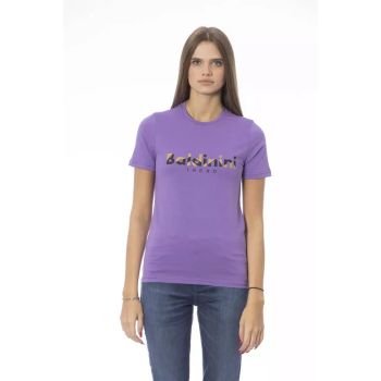 Baldinini Trend Women's Purple Cotton Tops & T-Shirt - L