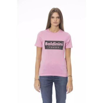 Baldinini Trend Women's Pink Cotton Tops & T-Shirt - XL