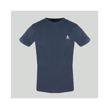 Blue Navy Embroidered Logo Underwear T-Shirt M Men