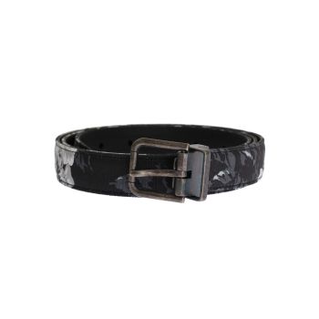 Dolce & Gabbana Floral Pattern Belt with Detachable Gold Buckle 95 cm Men